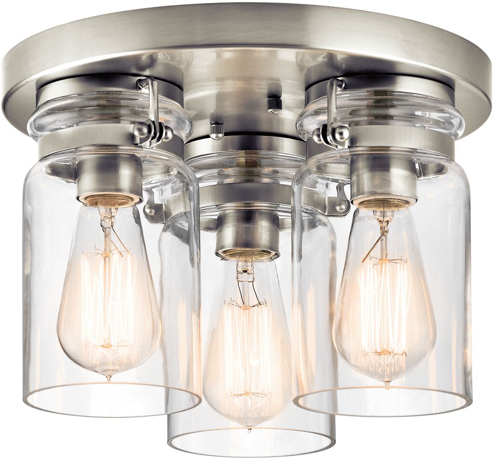 Elstead Lighting Brinley lampa podsufitowa 3x60 W szczotkowany nikiel KL-BRINLEY-F-NI