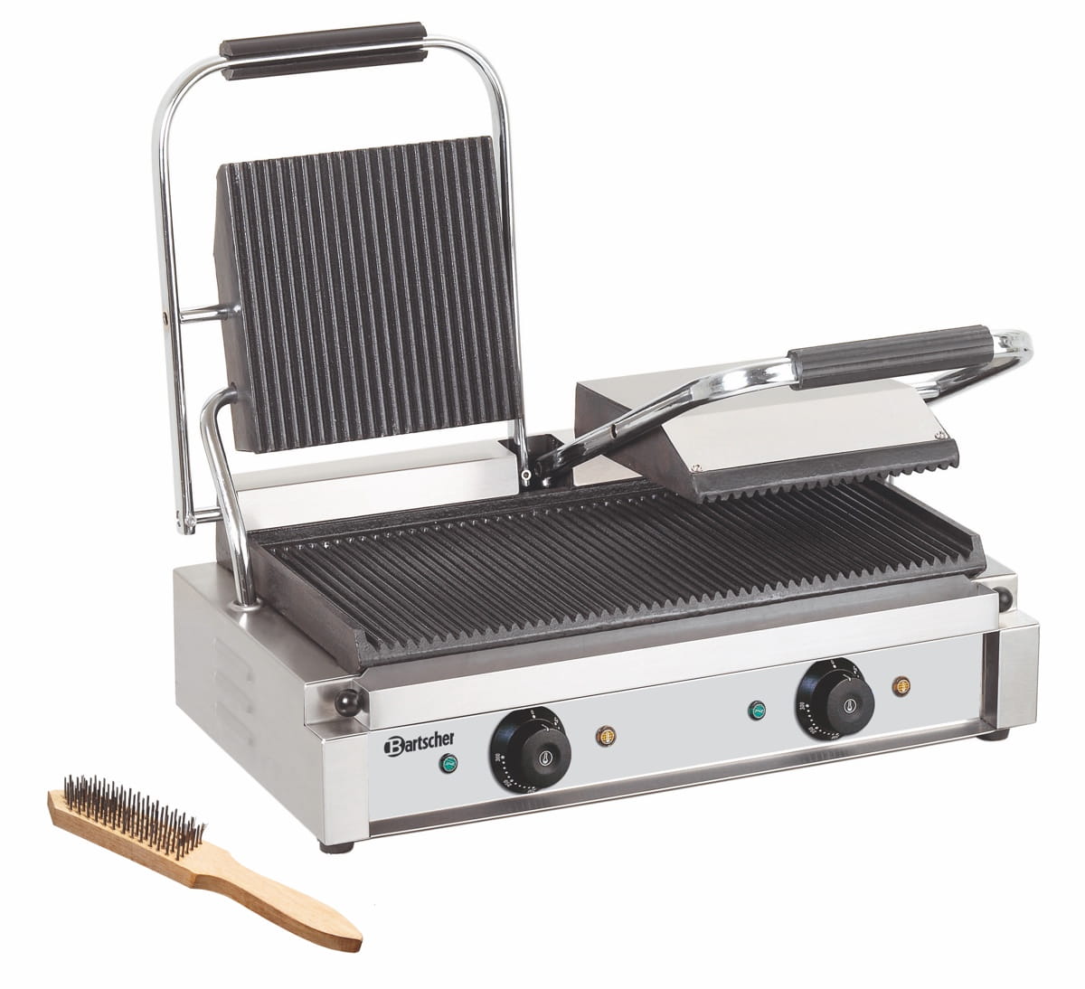 Grill kontaktowy podwójny ryflowany 3600W Bartscher