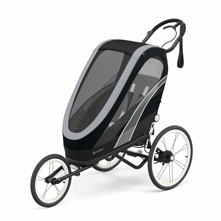 Cybex, Zeno - wózek biegowy-All Black -Black with Pink Details