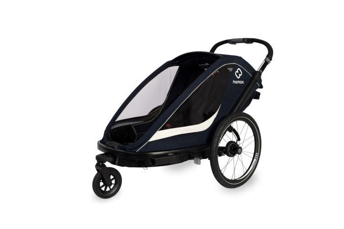 Hamax Breeze - podwójna przyczepka rowerowa-Navy/Cream
