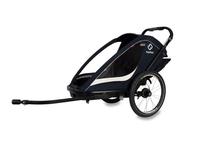 Hamax Breeze One - pojedyncza przyczepka rowerowa-Navy/Cream