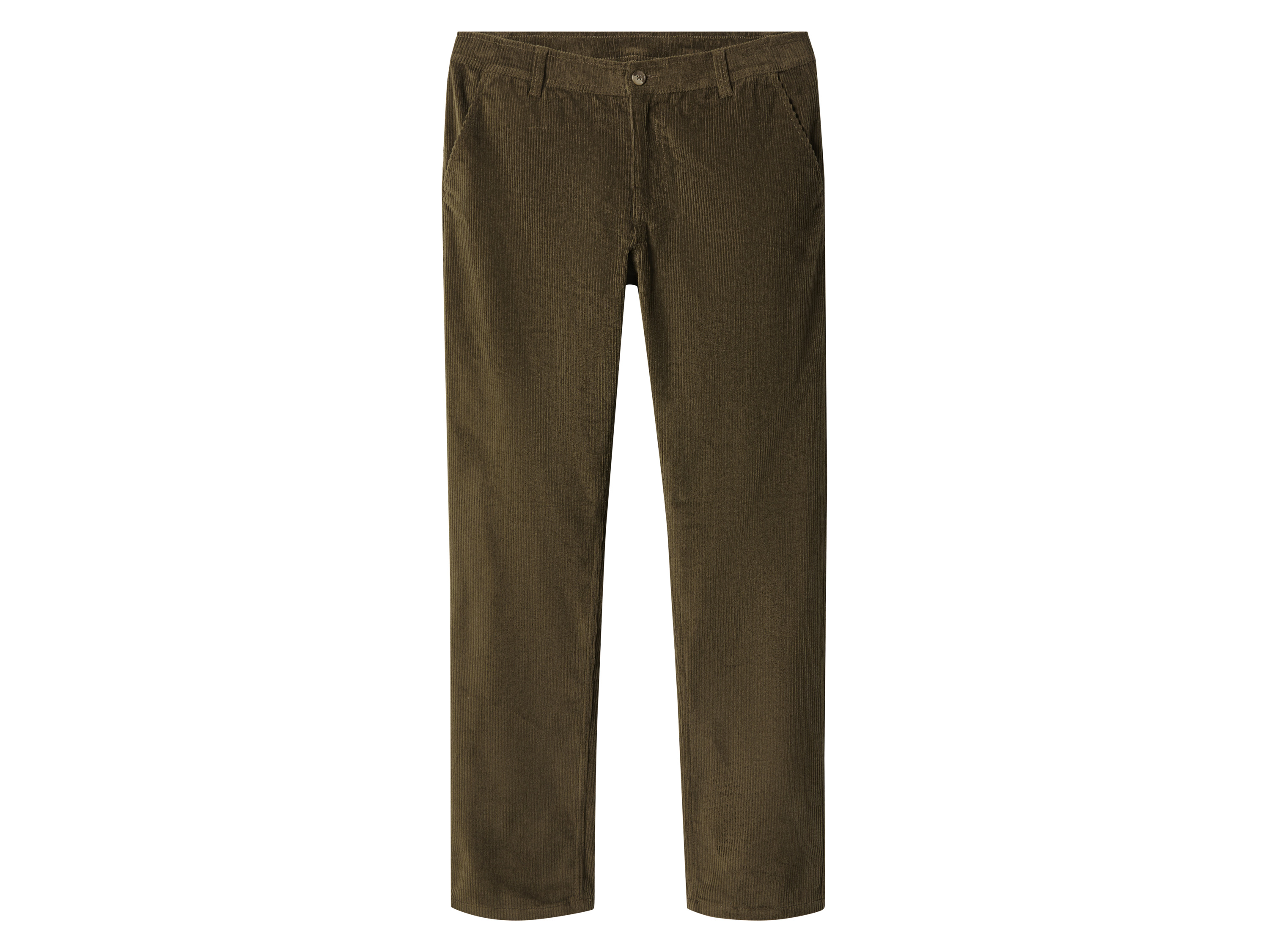 esmara Men Spodnie sztruksowe męskie z bawełną Khaki, L 52/54