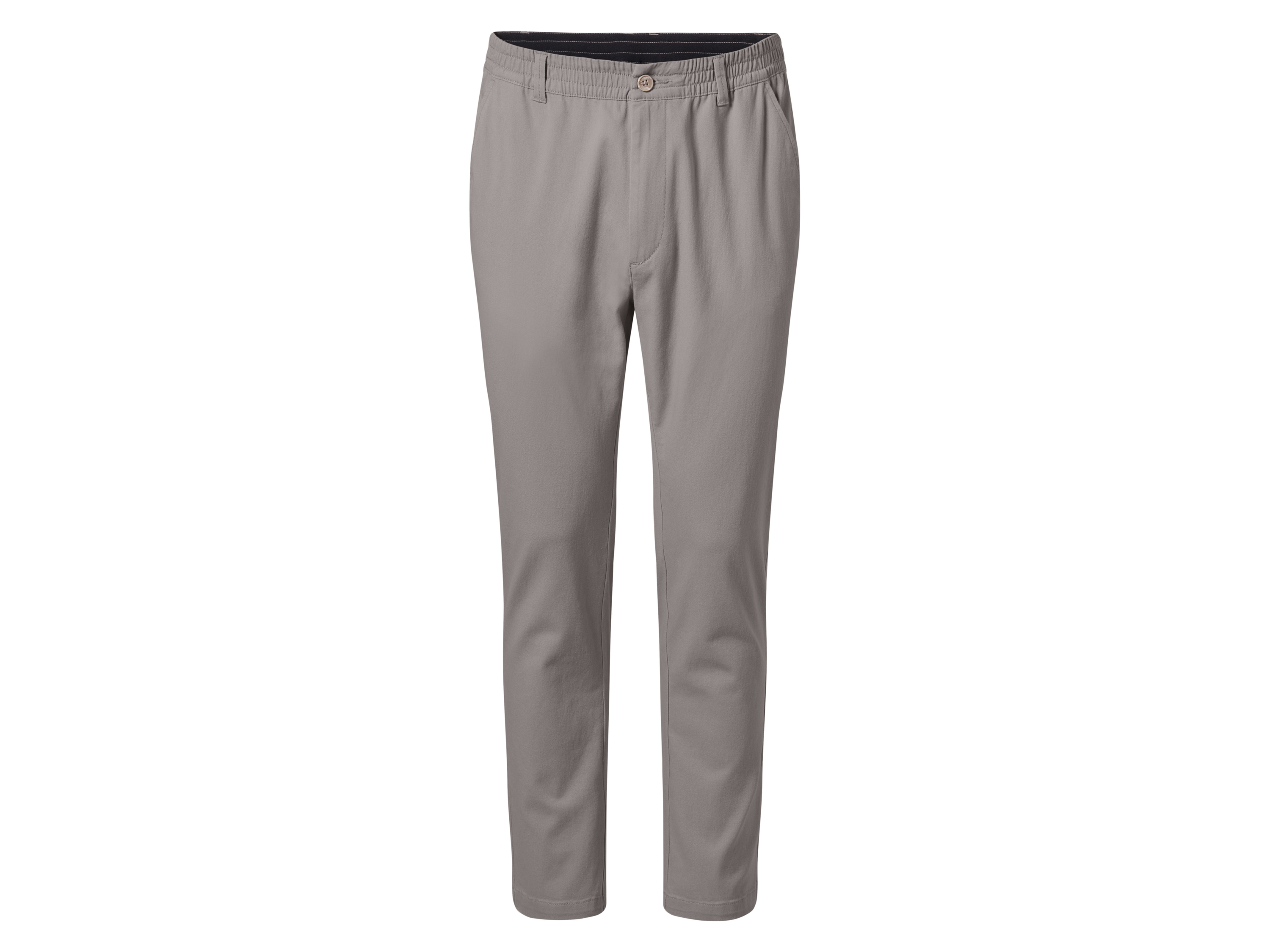 esmara Men Spodnie chino męskie z bawełną Szary, L 52/54