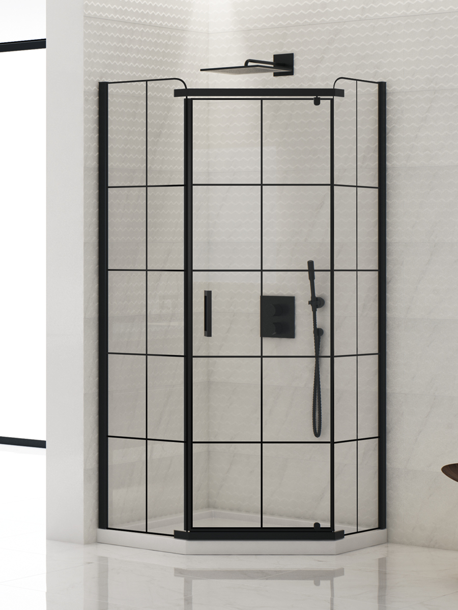 Darmowa Dostawa - Kabina prysznicowa 90x90 cm New Trendy New Komfort Black K0808
