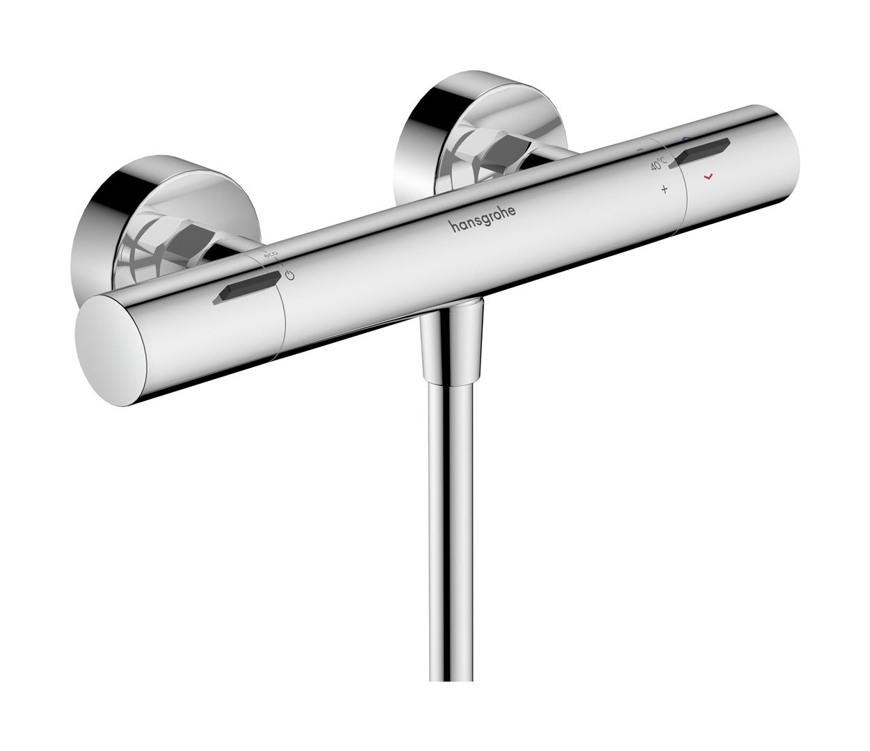 Darmowa Dostawa - Bateria prysznicowa ścienna termostatyczna chrom Hansgrohe Ecostat Fine 13323000