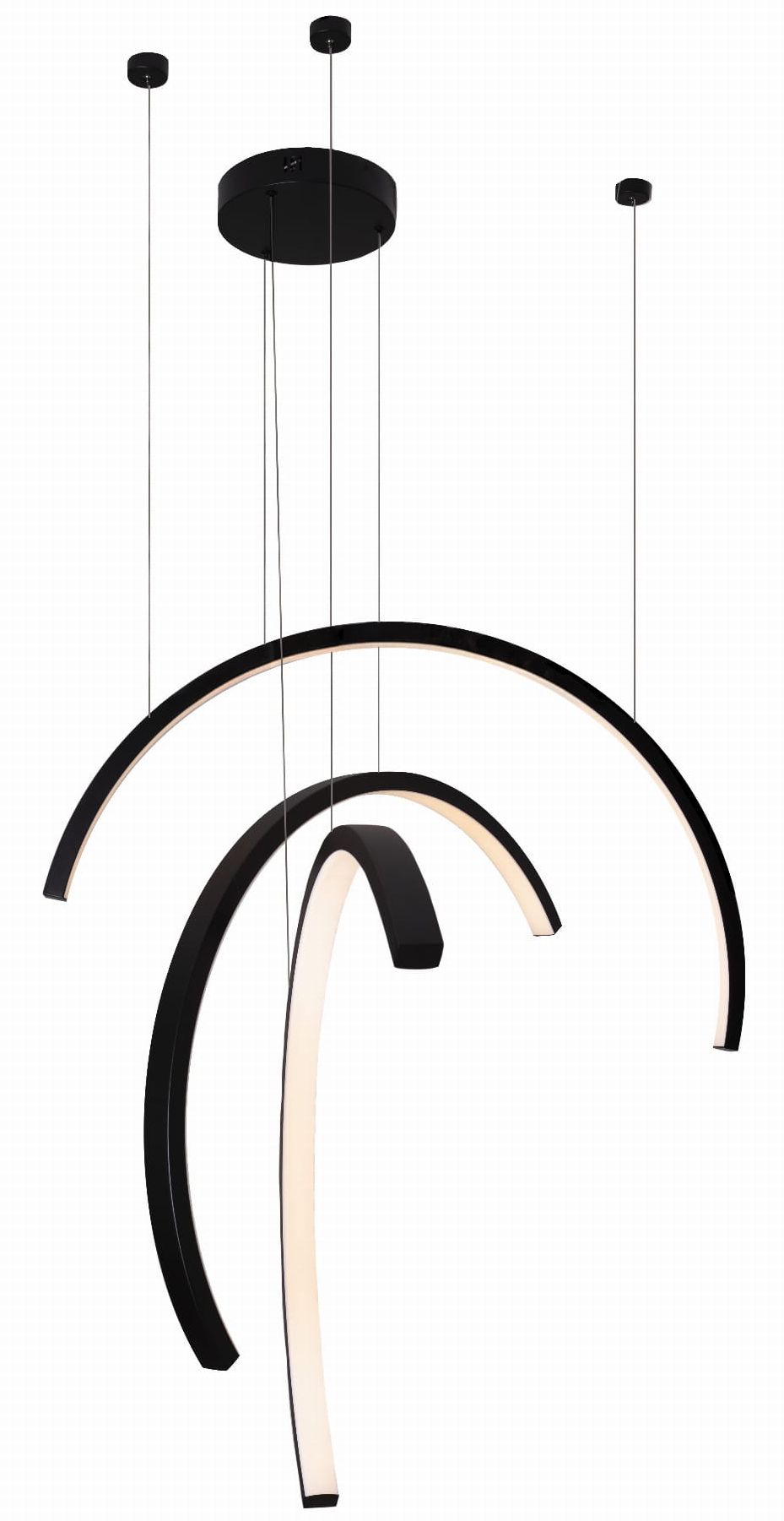 Darmowa Dostawa - Lampa wisząca 1x63 W czarny MaxLight Trio Arc P0507