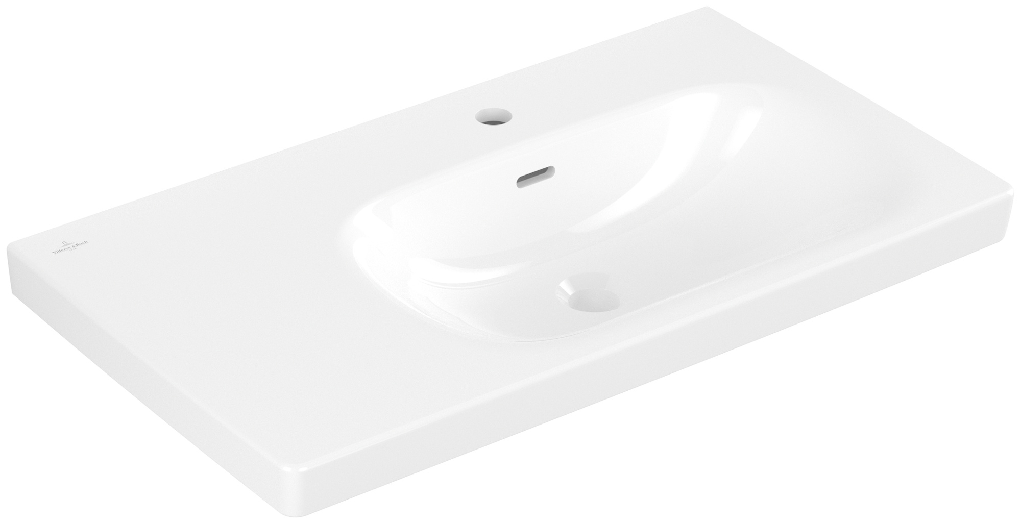 Darmowa Dostawa - Umywalka 80x46 cm prostokątna meblowa biała Villeroy & Boch Skyla 5A52R1R1