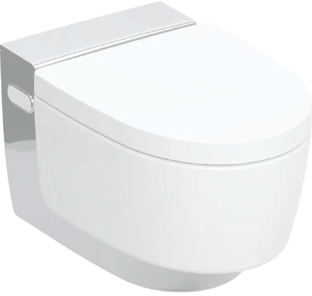 Darmowa Dostawa - Toaleta myjąca wisząca bez kołnierza ze spłukiwaniem wirowym biała Geberit AquaClean Mera Classic 146200211