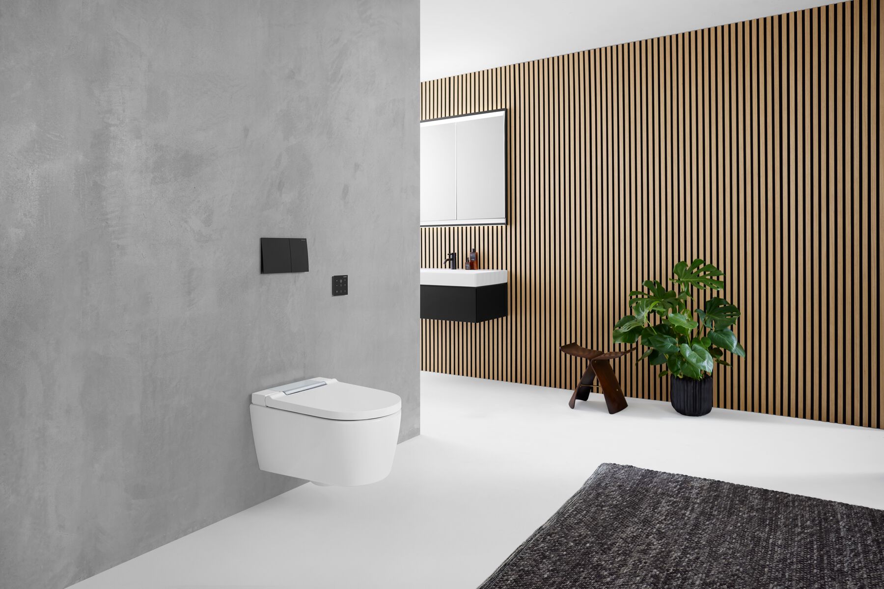 Geberit AquaClean Sela toaleta myjąca wisząca bez kołnierza ze spłukiwaniem wirowym biała 146.220.11.1