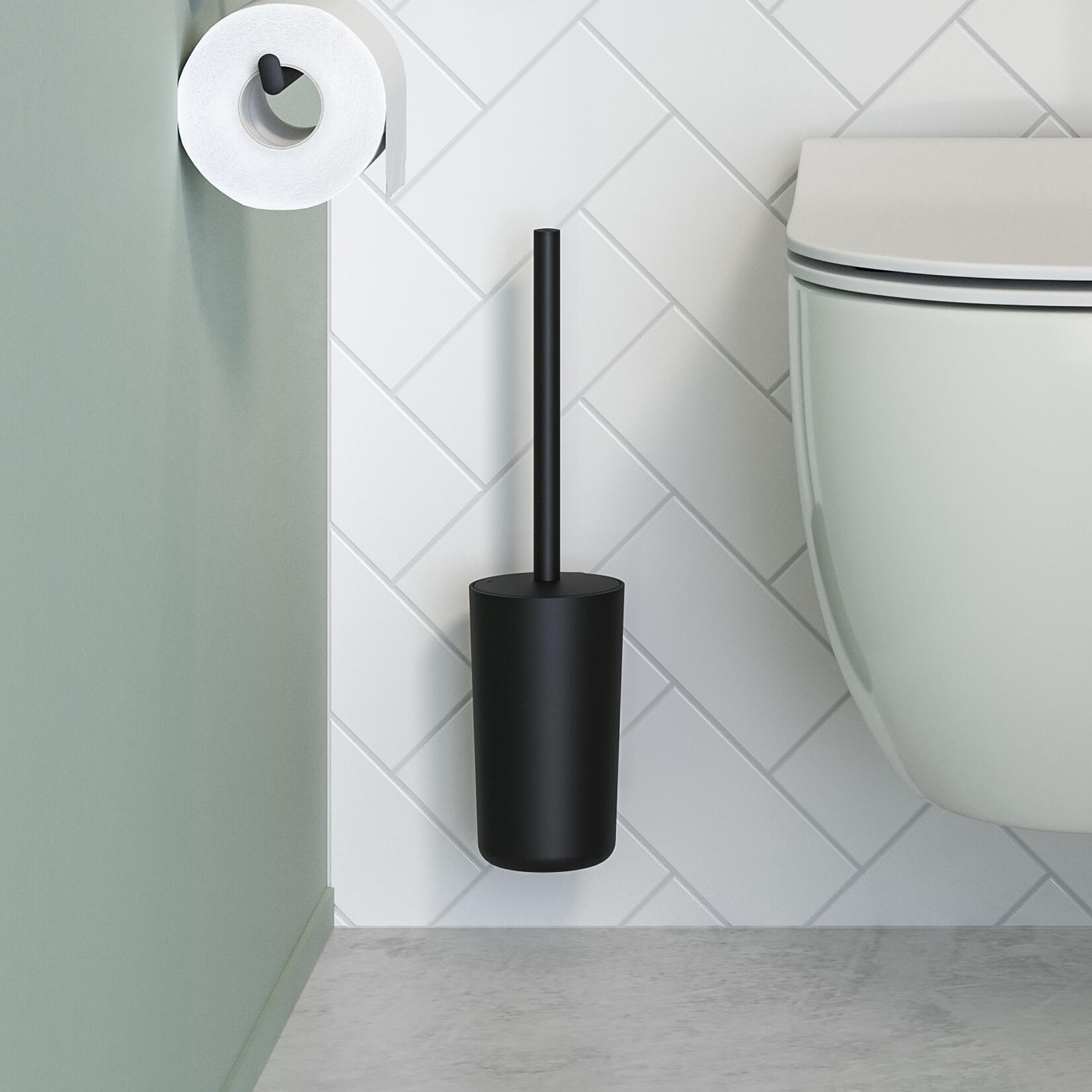 Tiger Carv szczotka toaletowa stojąca czarna 800246 - Wysyłka w 24h