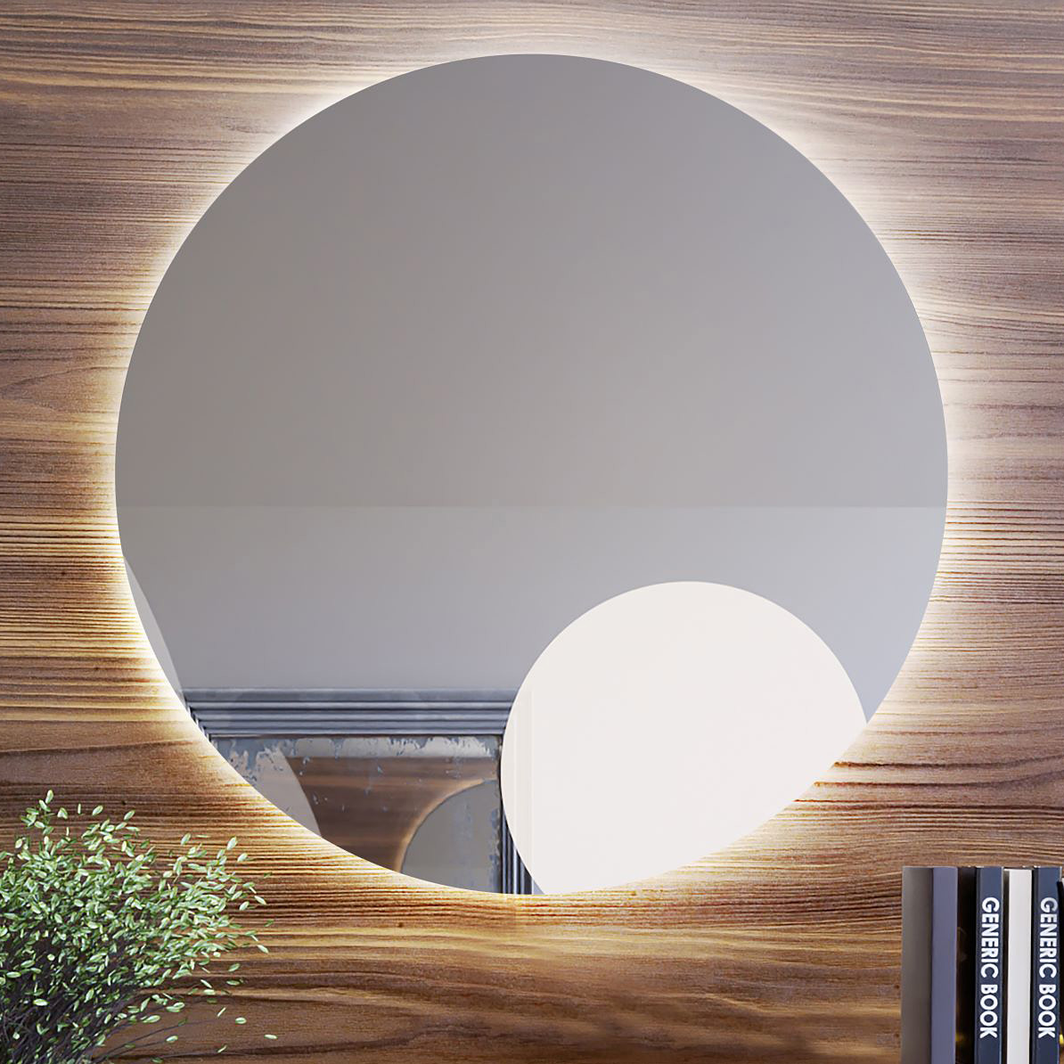 Baltica Design Bright lustro 50x50 cm okrągłe z oświetleniem