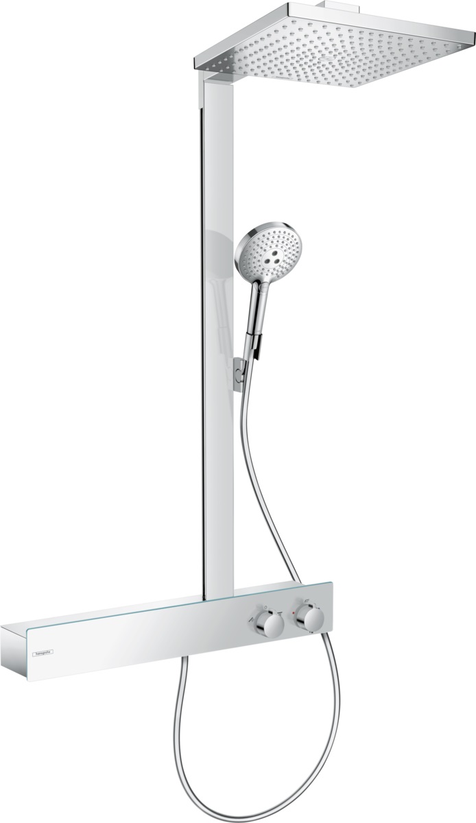 Hansgrohe Raindance E Showerpipe EcoSmart zestaw prysznicowy ścienny termostatyczny chrom 27364000