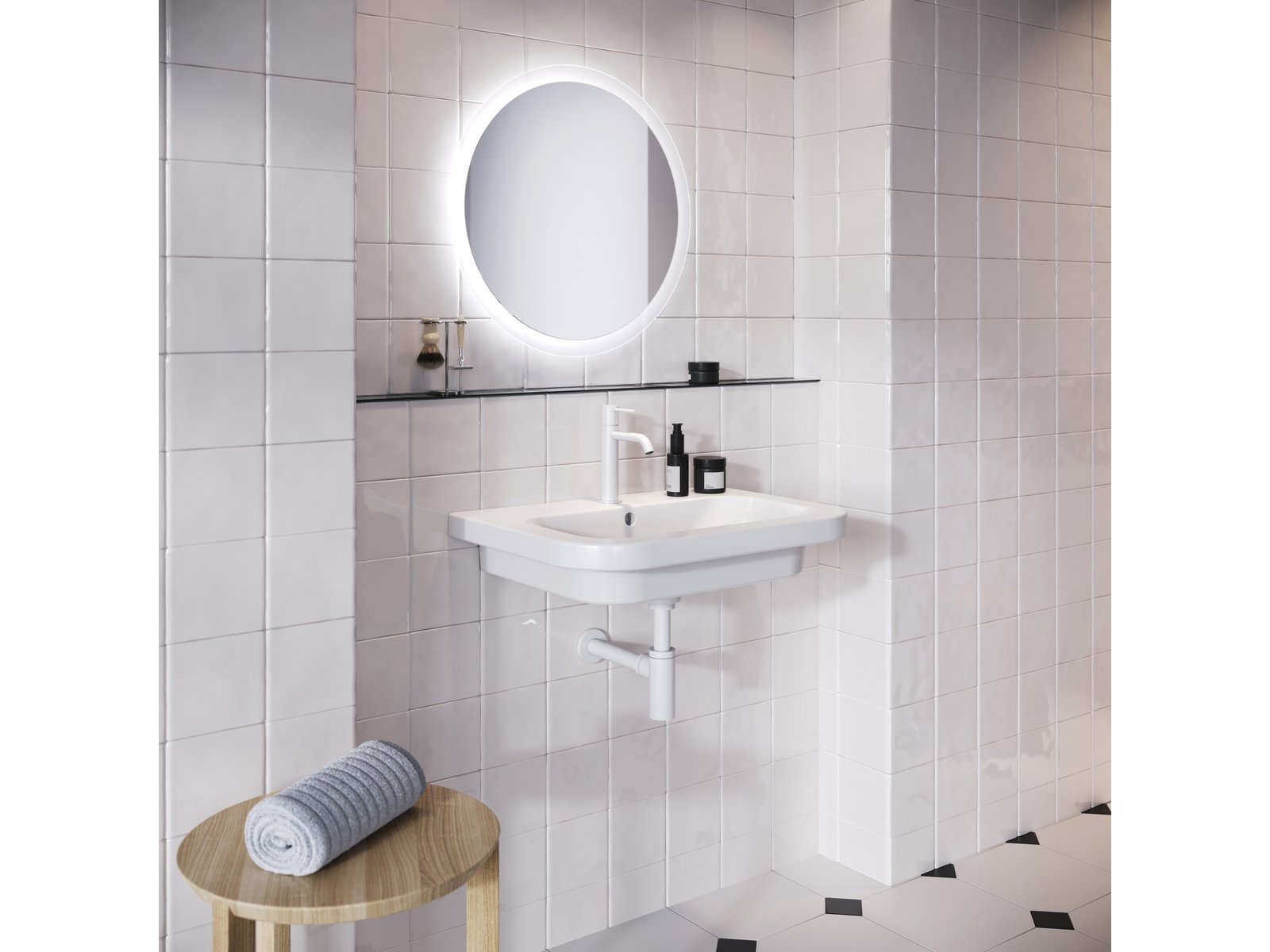 Ravak Orbit lustro 80x80 cm okrągłe z oświetleniem X000001576