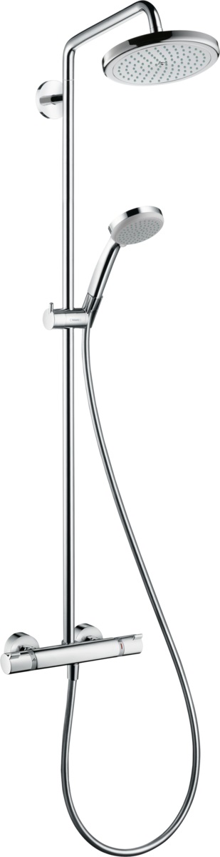 Hansgrohe Croma 220 Showerpipe zestaw prysznicowy ścienny termostatyczny chrom 27185000
