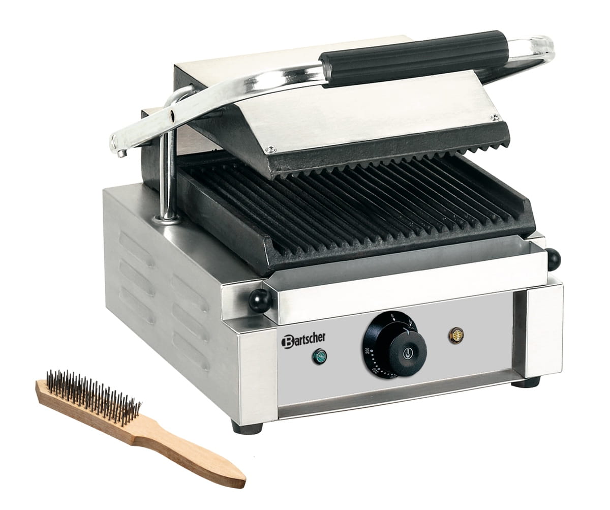 Grill kontaktowy pojedynczy ryflowany 1800W Bartscher