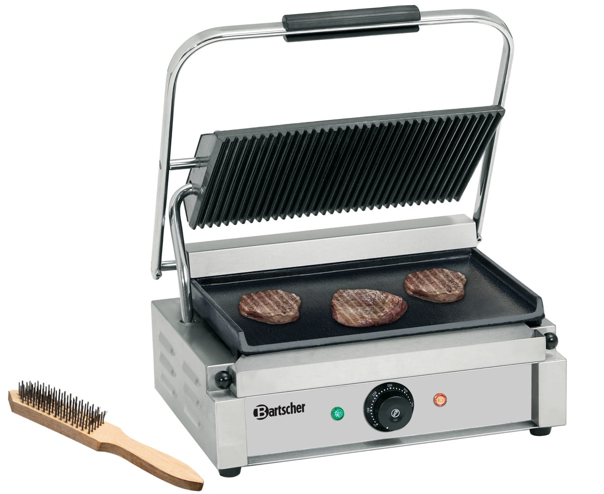 Grill kontaktowy, panini gładko-ryflowany Bartscher