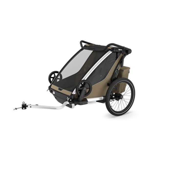 Thule Chariot Cross 2 double - przyczepka dla jednego lub dwójki dzieci-Faded Khaki