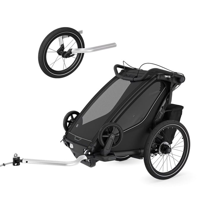 Thule Chariot Sport wersja 2 single - przyczepka rowerowa dla jednego dziecka + zestaw do joggingu-Black