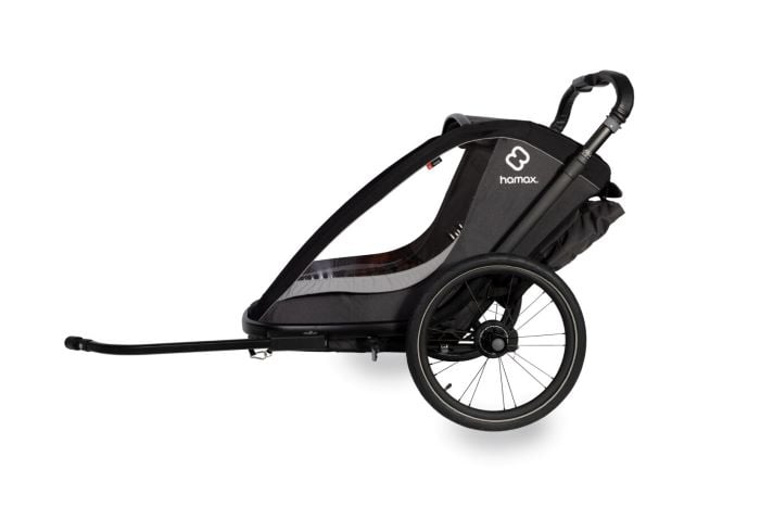 Hamax Cocoon One - pojedyncza przyczepka rowerowa-Grey/Black