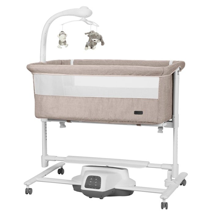 Carrello Bloom 3w1 - inteligentna dostawka i kołyska z czujnikiem ruchu-Cream Beige