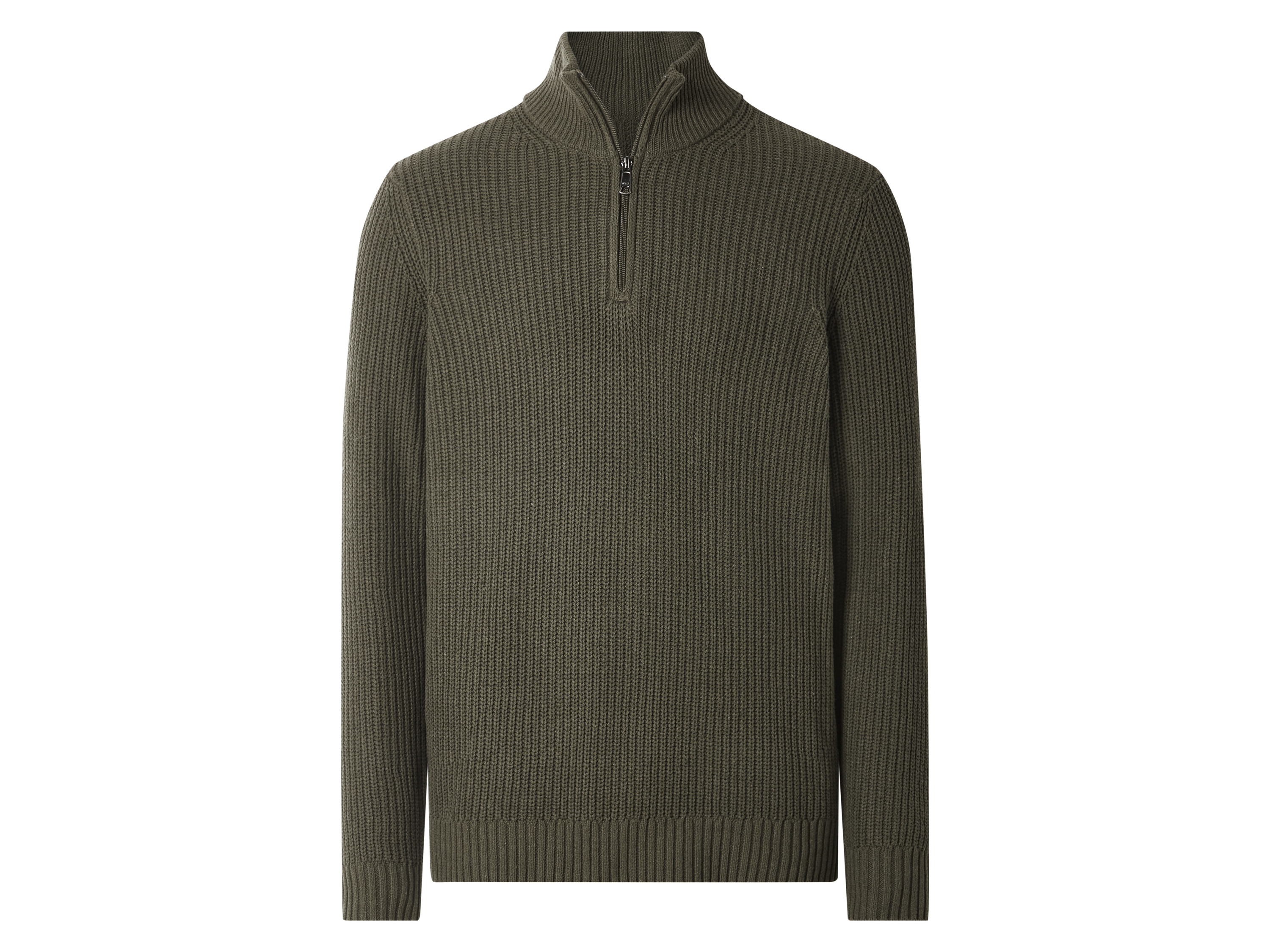 esmara Men Sweter troyer męski z bawełną Khaki, M 48/50
