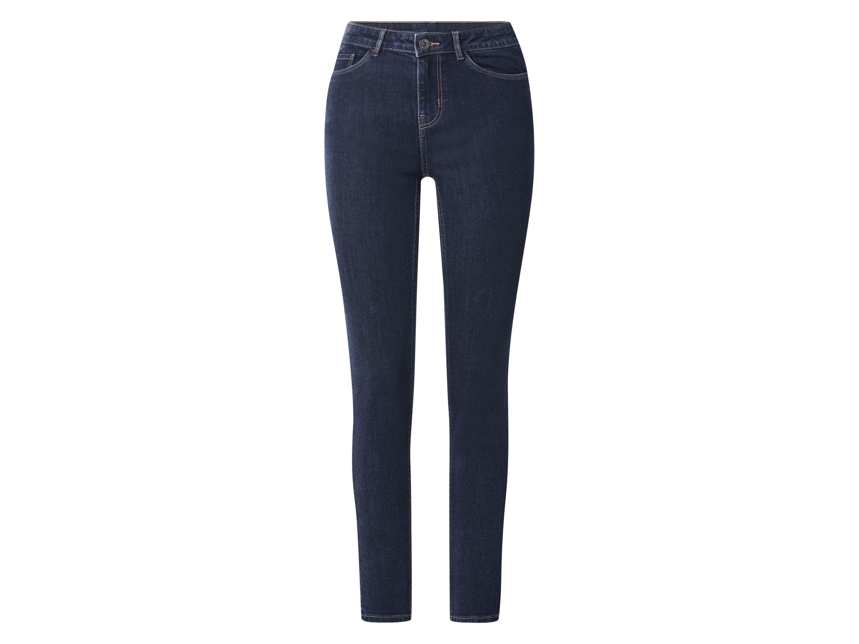 esmara Jeansy skinny fit damskie Ciemnoniebieski, 42