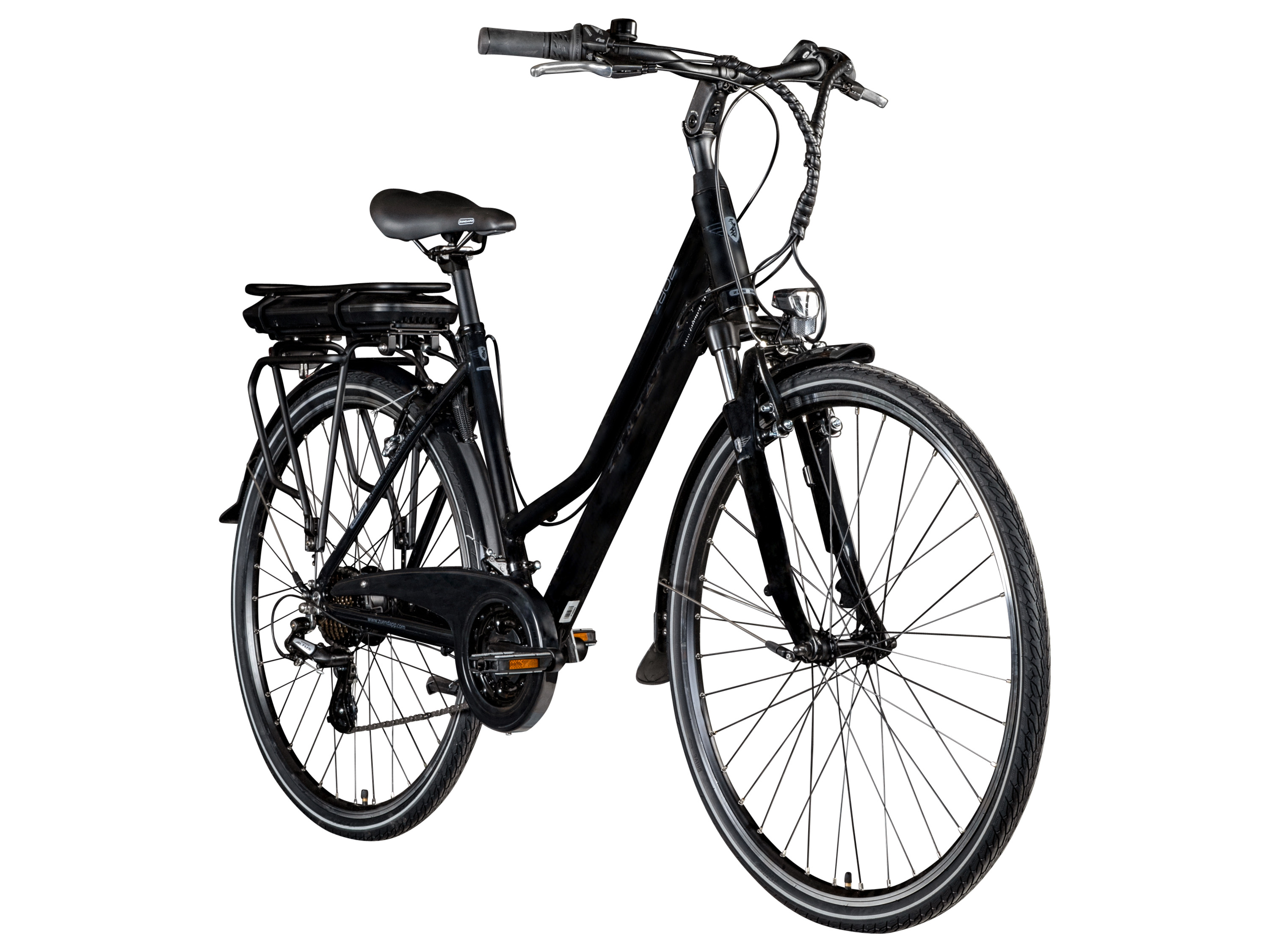 Zündapp Rower trekkingowy elektryczny »Z802 700c«, 28 cali Damski, Czarny/ szary