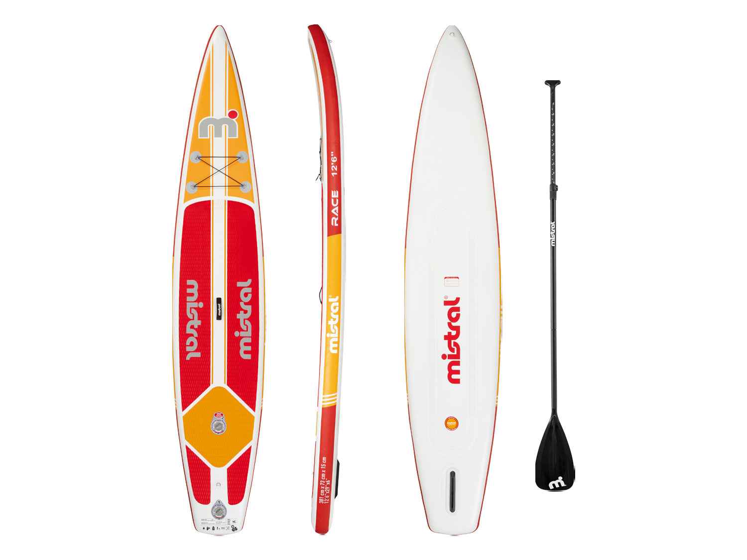 Mistral Deska do pływania SUP dwukomorowa Race 12'6′'
