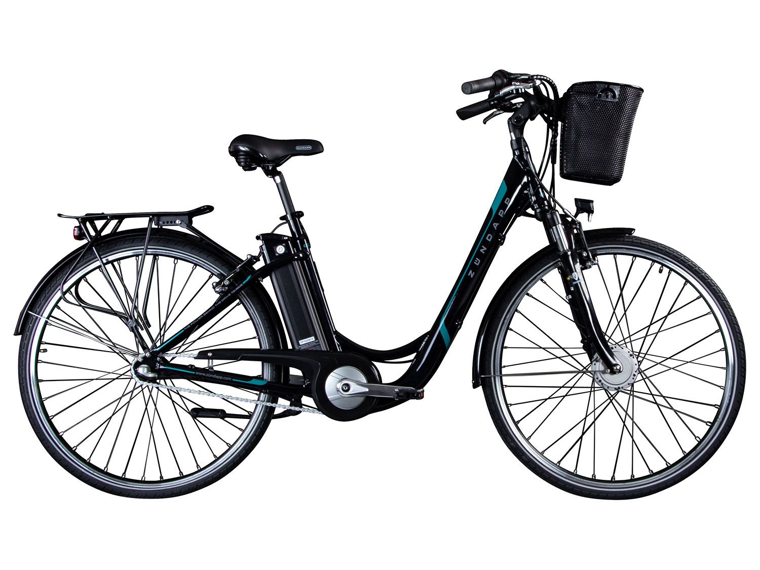 Zündapp Rower elektryczny miejski »Z510«, 28 cali czarny turkusowy
