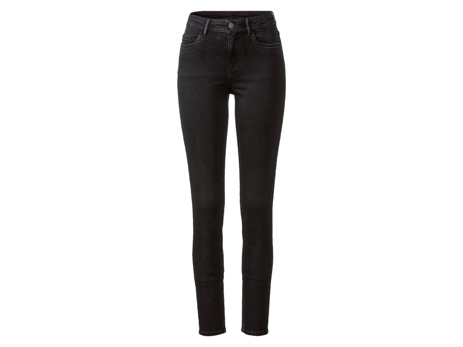 esmara Jeansy damskie super skinny fit Czarny, 40, regularna długość