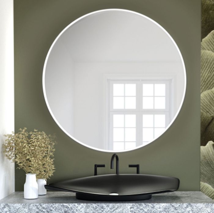 Darmowa Dostawa - Lustro 100x100 cm okrągłe biały Baltica Design Tiny Border Round 5904107904528