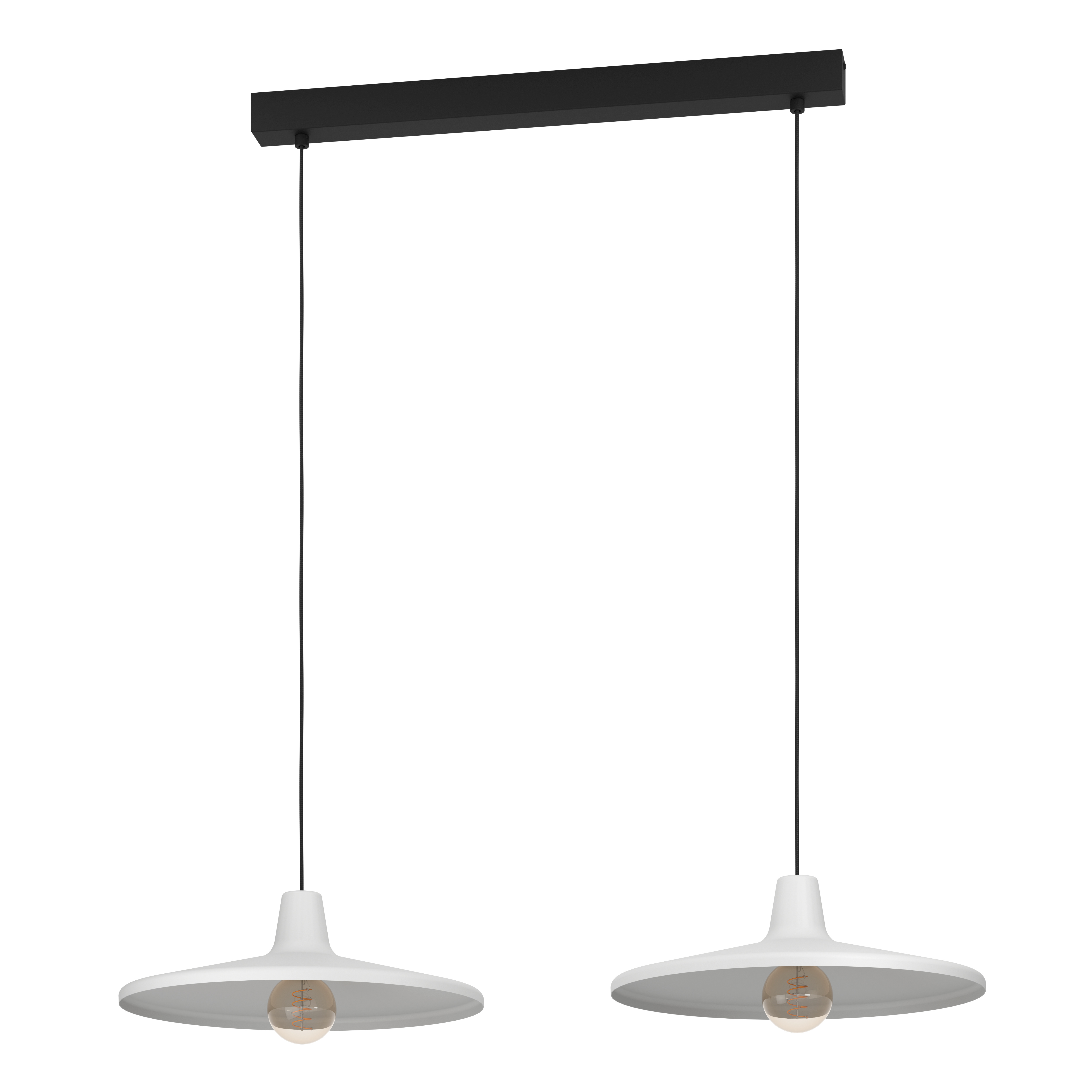 Darmowa Dostawa - Lampa wisząca 2x40 W biała-czarna Eglo Miniere 900834