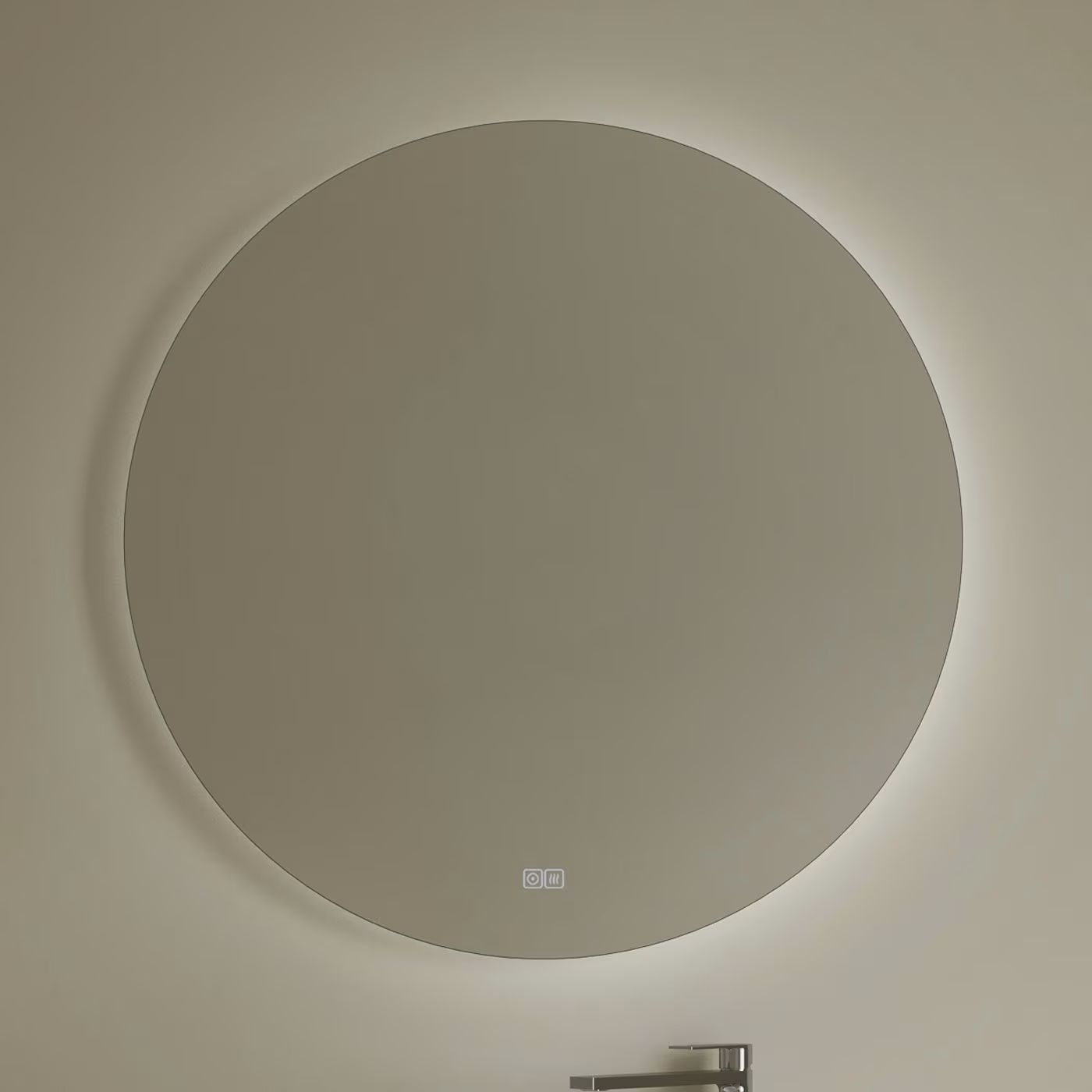 Darmowa Dostawa - Lustro 120x120 cm okrągłe z oświetleniem z matą grzewczą Kronenbach Moon KBM120