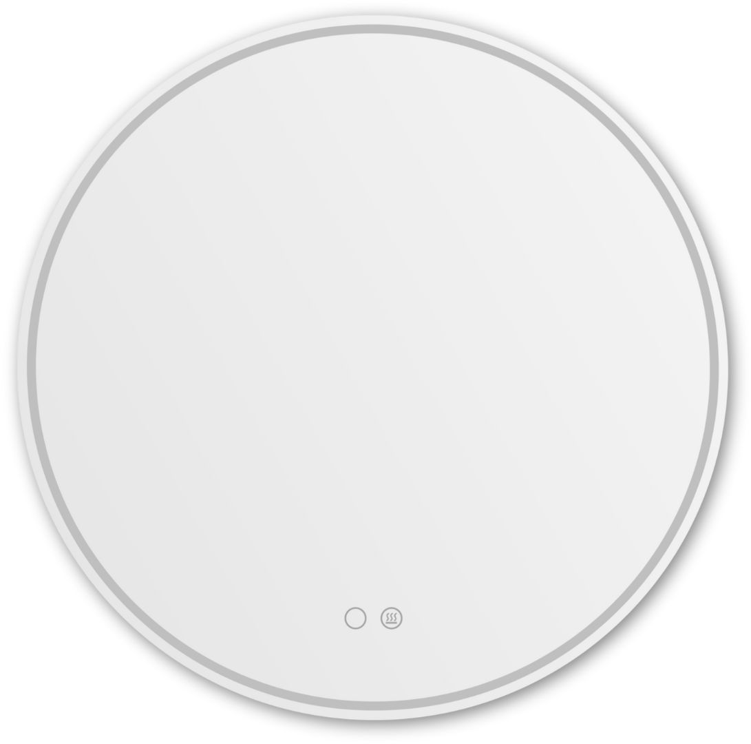 Darmowa Dostawa - Lustro 60x60 cm okrągłe z oświetleniem biały-złoty Zuma Line D2526