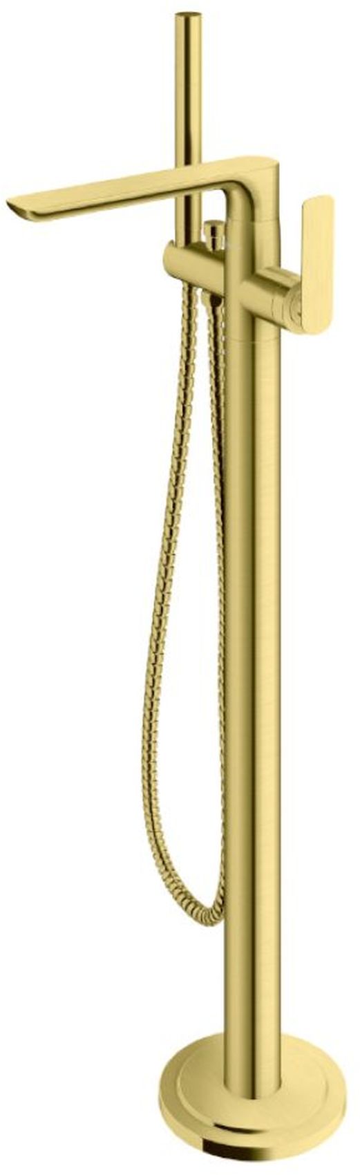 Darmowa Dostawa - Bateria wannowo-prysznicowa wolnostojąca złota Kohlman Experience Brushed Gold QF1165EGDB