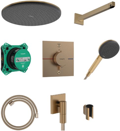 Darmowa Dostawa - Zestaw prysznicowy podtynkowy termostatyczny z deszczownicą Hansgrohe Raindance Alive S 24630140