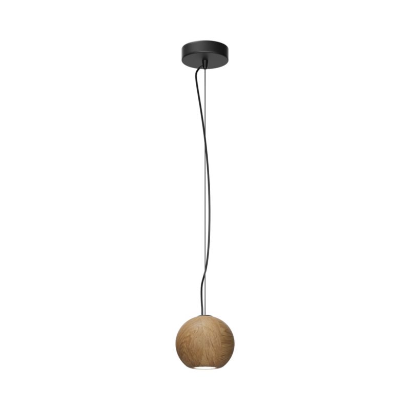 Lampa wisząca drewniana kula Maytoni BASIC TEXTURE czarna-jasne drewno 1xGU10x50W IP20 wym:313x12x12cm - 1 szt.