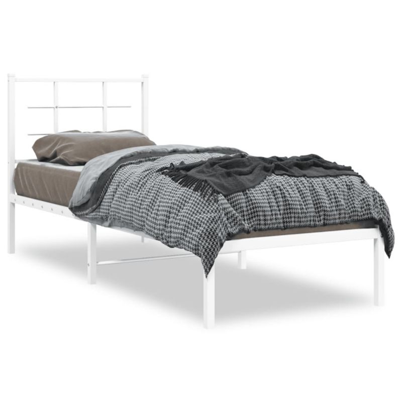 Łóżko metalowe WaszeMeble 75x190 cm białe WM-355600 1 szt.