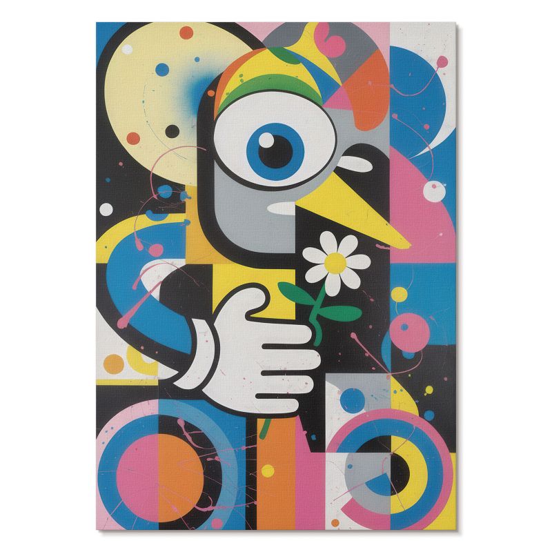 Nowoczesny Plakat na Płótnie Tulup 42x59,4 cm (A2) Kolorowy wzór Do salonu, biura, sypialni 1 szt.