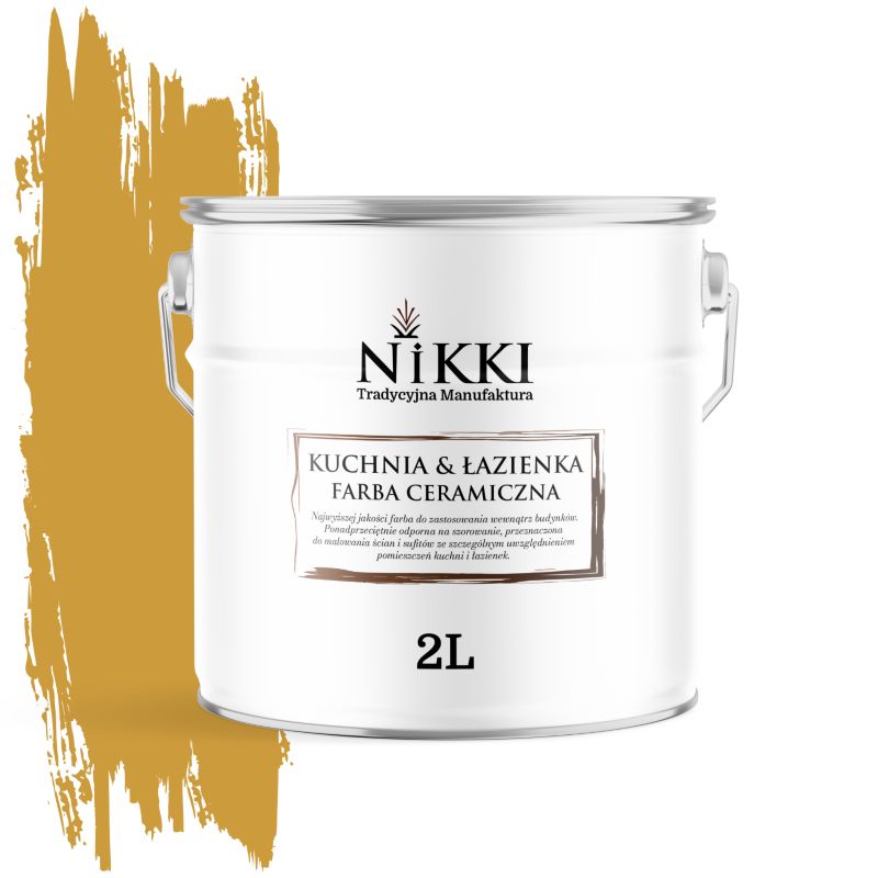 Farba Ceramiczna do Kuchni i Łazienki Zmywalna NIKKI Sepia H6737 Głęboki Mat 2L