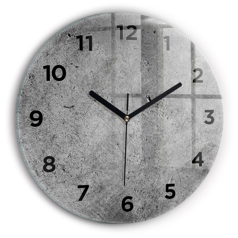 Zegar z czarnymi wskazówkami Wallfluent fi30 cm Industrialna ściana 1 szt.