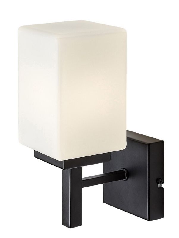 Kinkiet ścienny Rabalux Zenkai czarny matowy-biały do łazienki 1 x E14 x 10W IP44 wym: 24,5 x 10 x 15,5 cm - 1 szt.