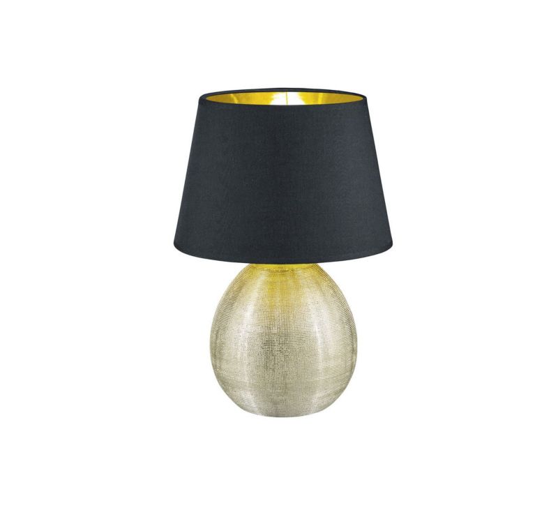 Lampa stołowa RL Luxor złoto-czarna 1 x E27 x 60W IP20 wym: 35 x 24 x 24 cm tkanina - 1 szt.