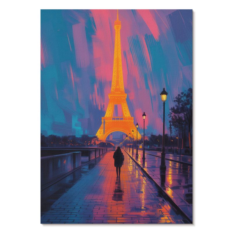 Obraz Plakat Canvas Tulup 21x29,7 cm (A4) Nocna panorama Do salonu, sypialni, biura 1 szt.