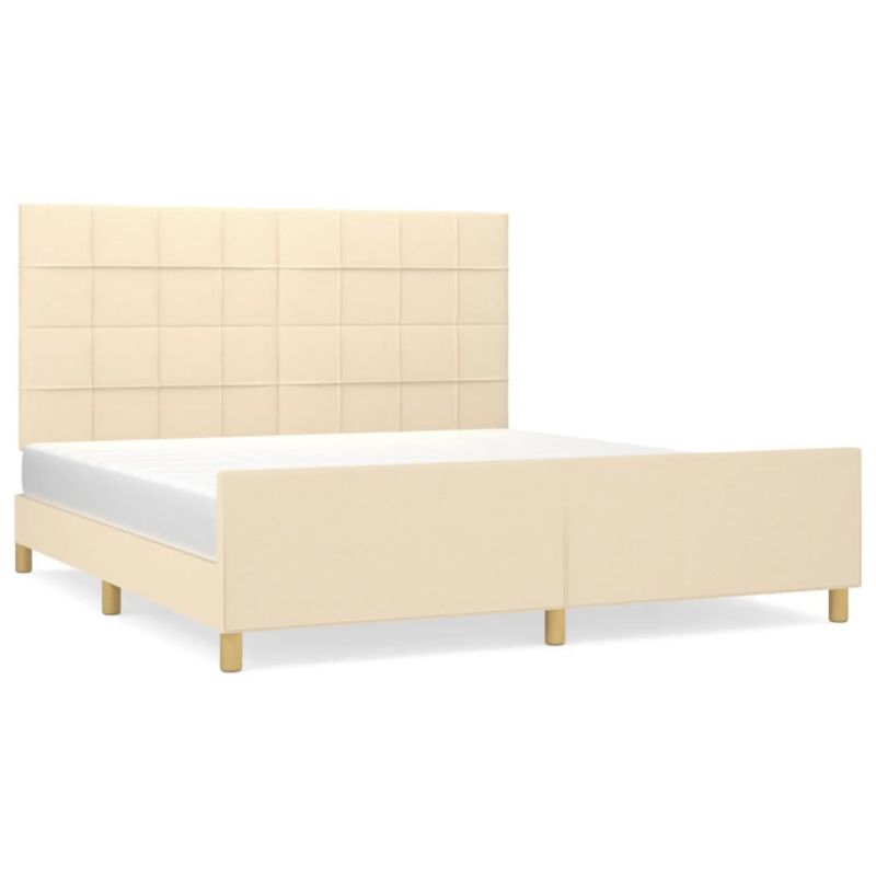 Rama łóżka bez materaca kremowa obita tkaniną WaszeMeble 160x200 WM-3125070 1 szt.