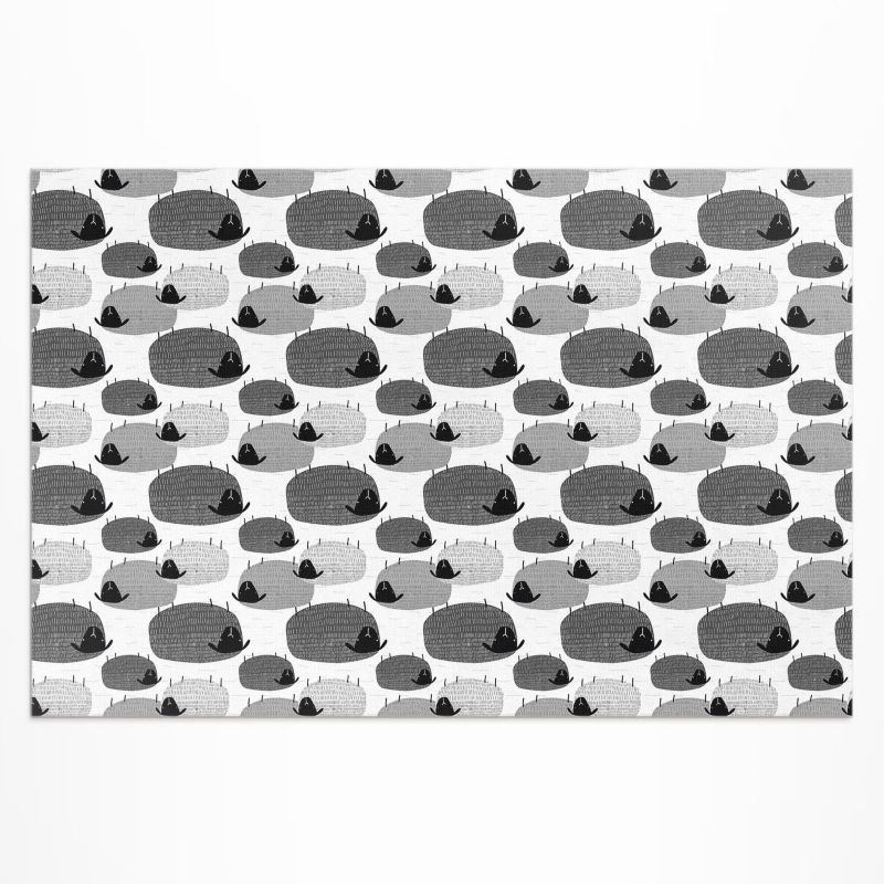 Zewnętrzny Dywan Winylowy Wallfluent 80x120 cm Malowane owce regularny wzór 1 szt.