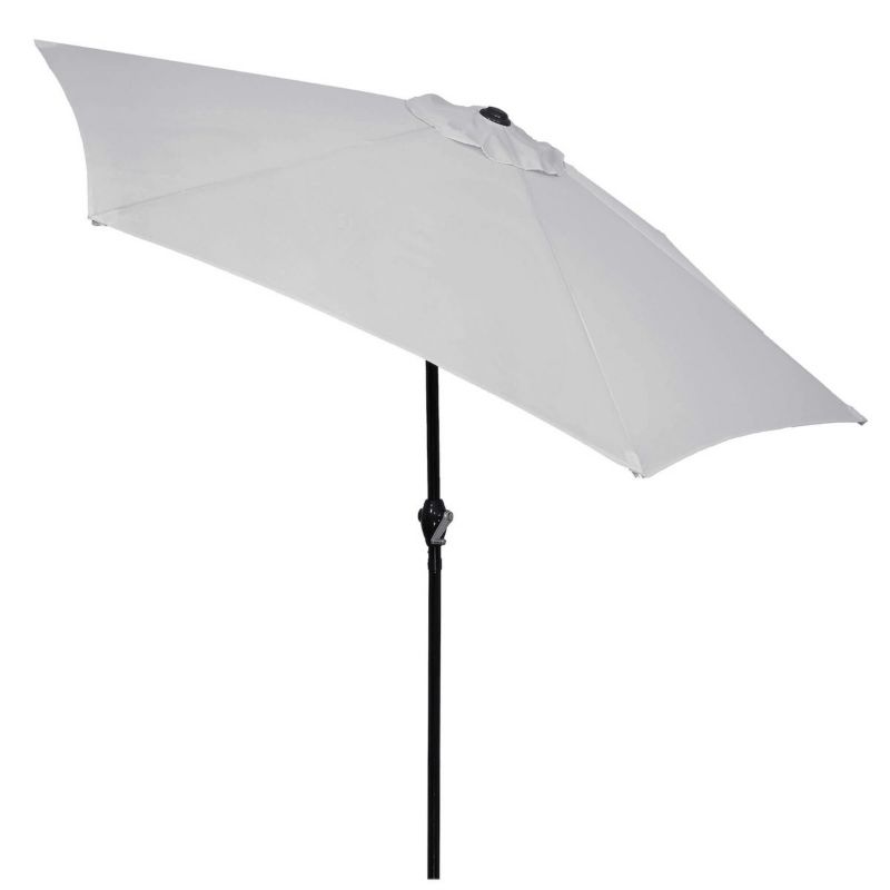 Parasol ogrodowy składany Springos 260 cm duży na balkon szary 1 szt.