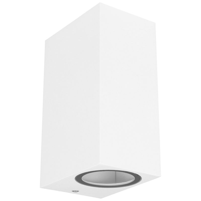Kinkiet zewnętrzny LED MasterLED Lida GU10 Duo IP44 lampa elewacyjna ścienna biała 1 szt.