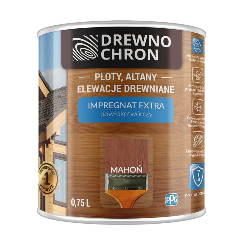 Impregnat Drewnochron Extra Powłokotwórczy mahoń 0,75 l
