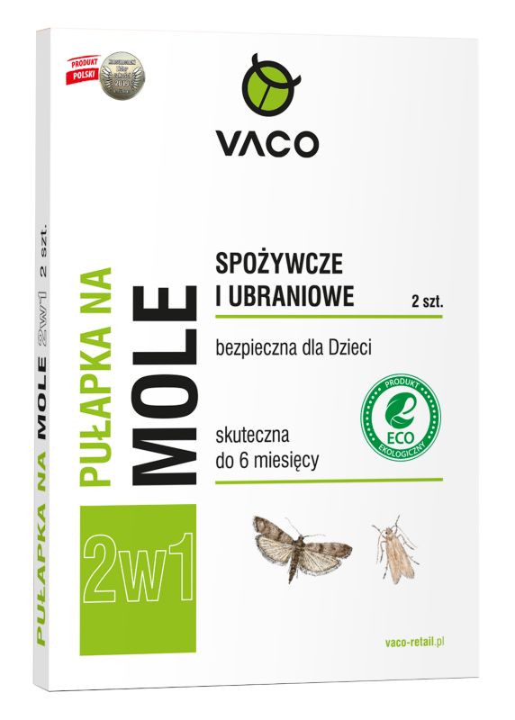 Ekologiczna pułapka na mole spożywcze i ubraniowe Vaco 2 szt.
